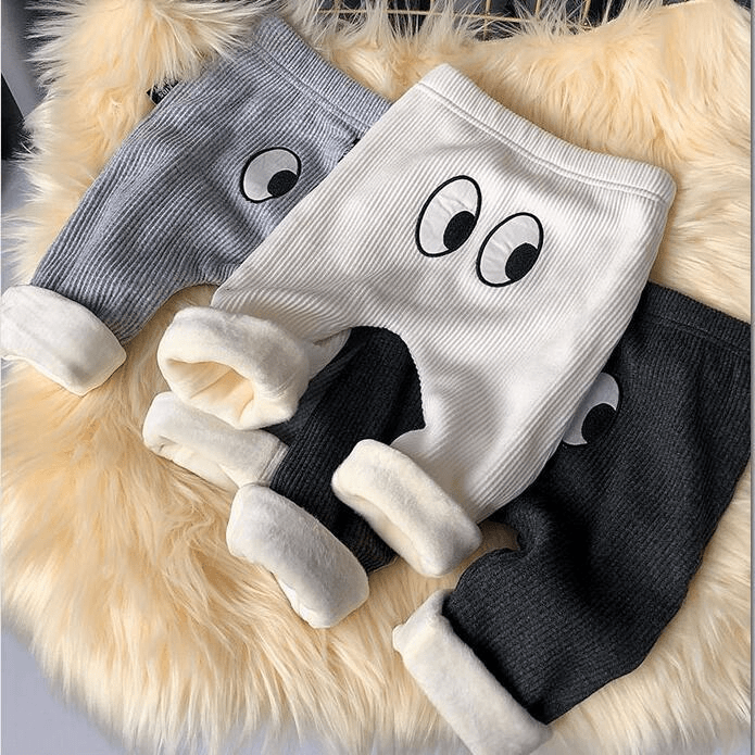 婴儿裤子秋冬季加绒男女宝宝裤子幼儿童加宝宝绒裤子男童高腰外穿