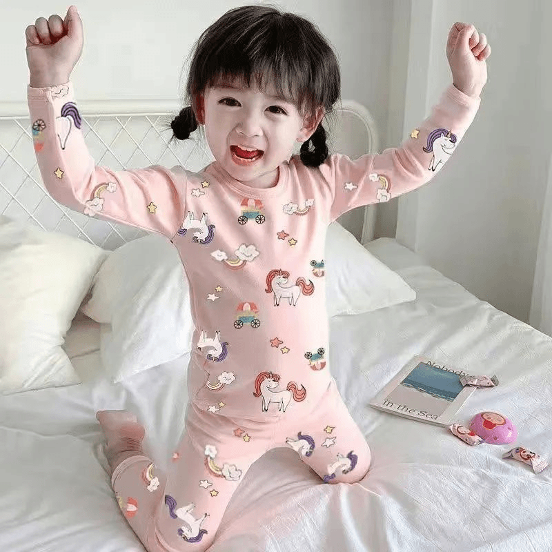 儿童内衣套装春秋女童秋衣秋裤保暖宝宝线宝宝冬睡衣长袖打底大童