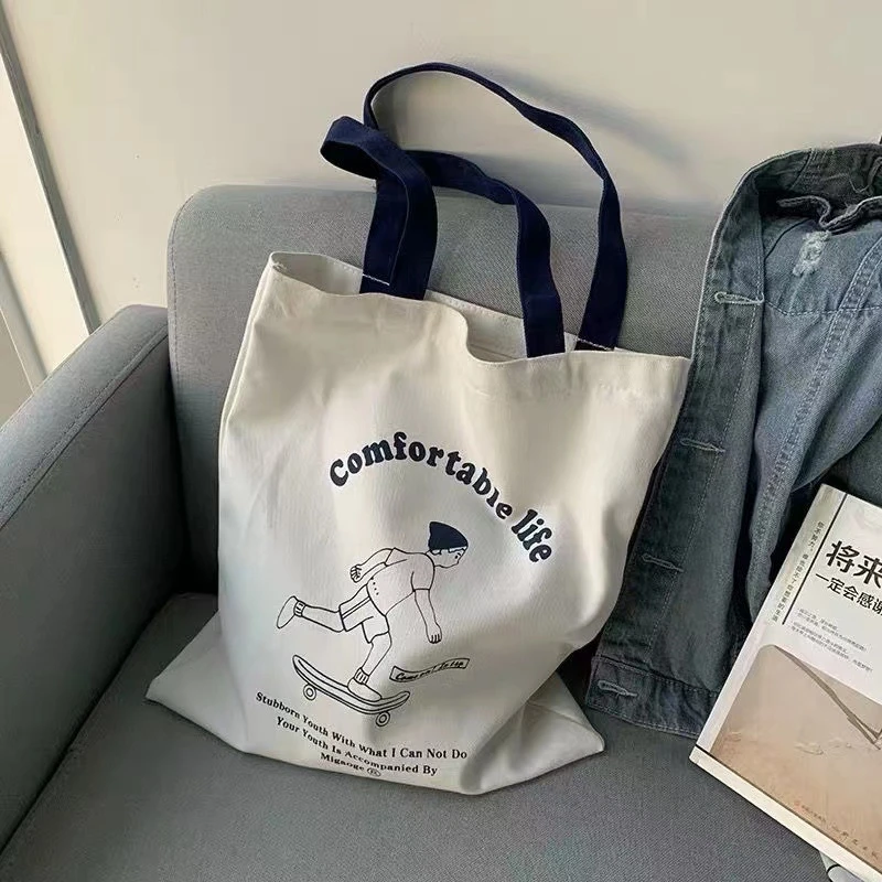 potomac包包女2023新款帆布包女学生韩版百搭森系时尚单肩购物袋