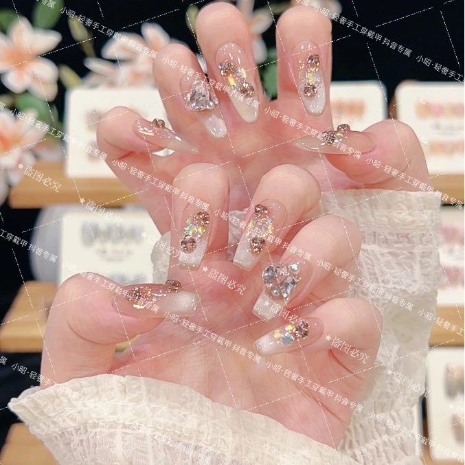 【天空之境】纯手工穿戴甲指尖指甲贴