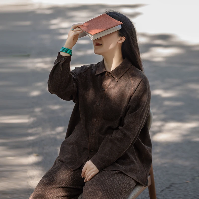 youyuansu/幽元素原创女装户外长袖宽松衬衫