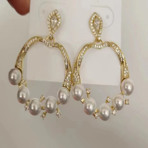 铜合金莫桑石耳饰 【5073】轻奢时尚百搭素款耳环个性饰品耳钉