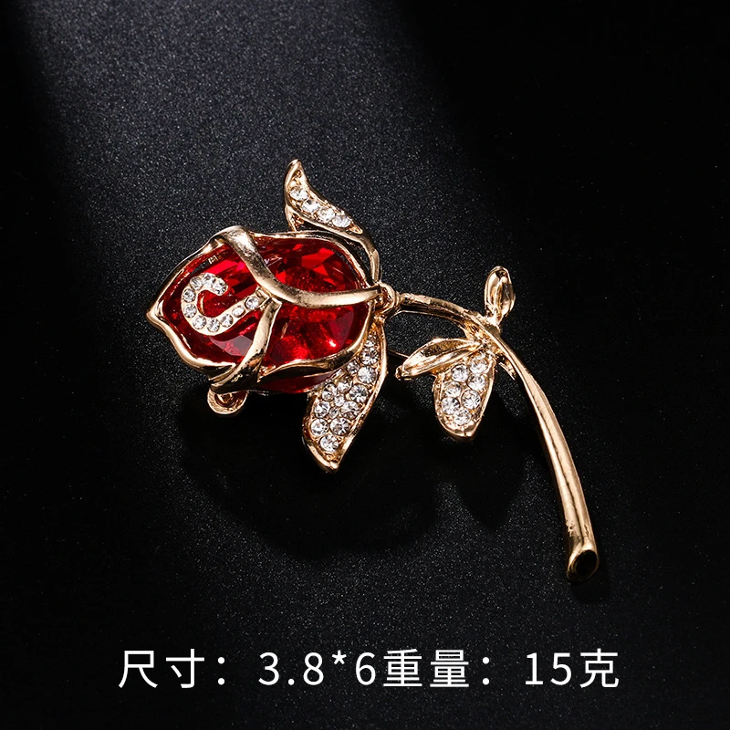 合金胸针 时尚百搭玫瑰胸针7024