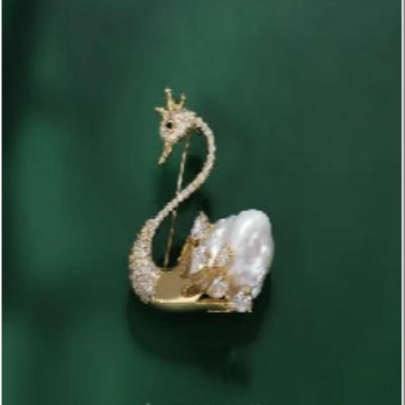 铜锆石胸针 时尚百搭天鹅胸针6058