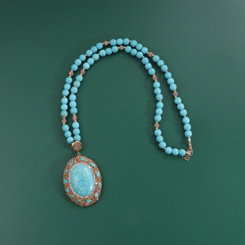 铜合金项链 H气质轻奢项链 纯手工编织长款毛衣链6138