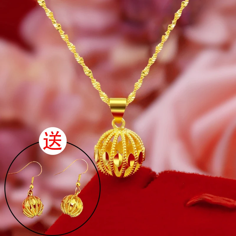 时尚百搭喜庆镂空灯笼吊坠（送耳环）  JT-956