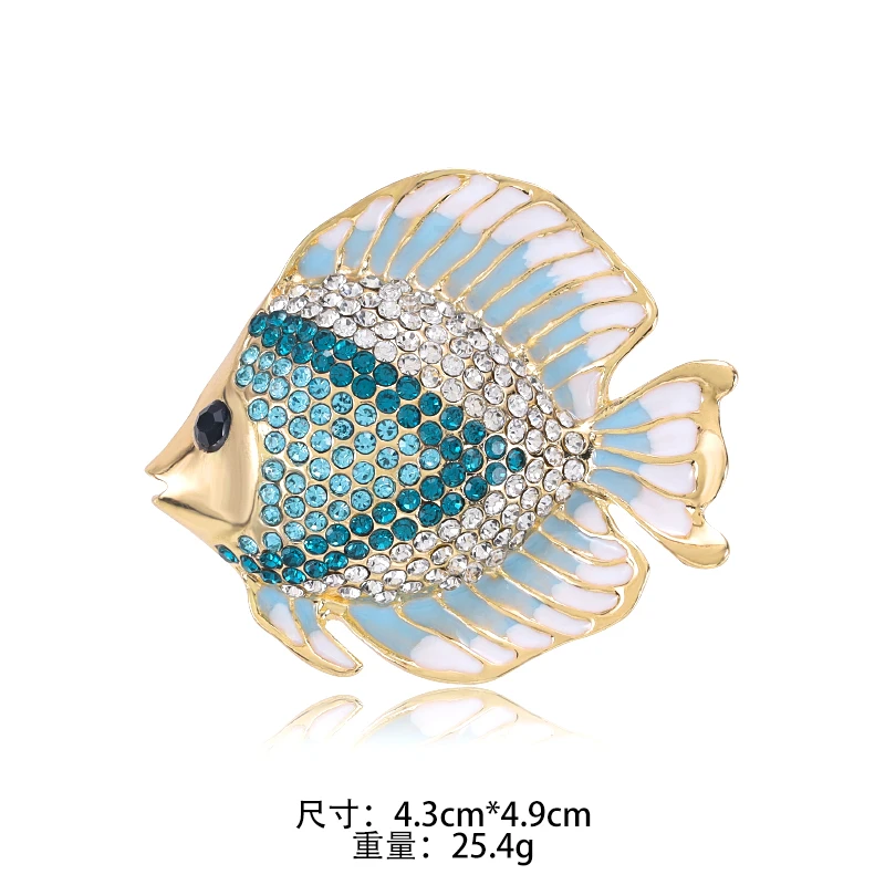 铜合金锆石胸针 时尚百搭蓝色配饰胸针胸花  5275