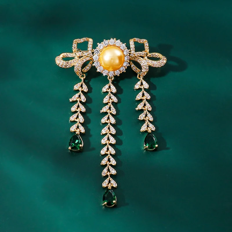 铜合金胸针 奢华轻奢时尚优雅素款百搭胸针7153