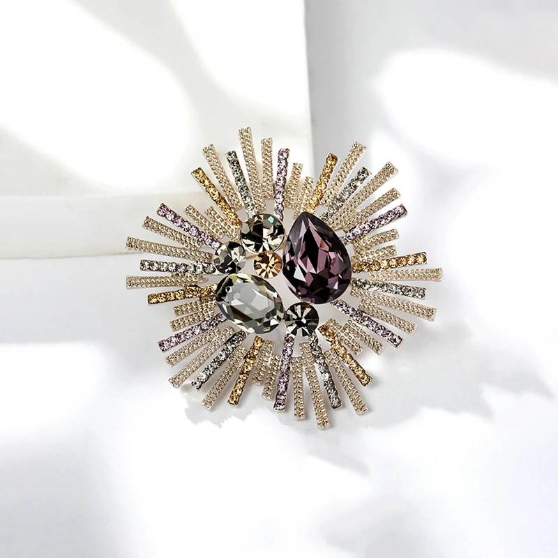 铜合金胸针 【炫彩繁星】轻奢时尚百搭胸针奢华精致奢华6063