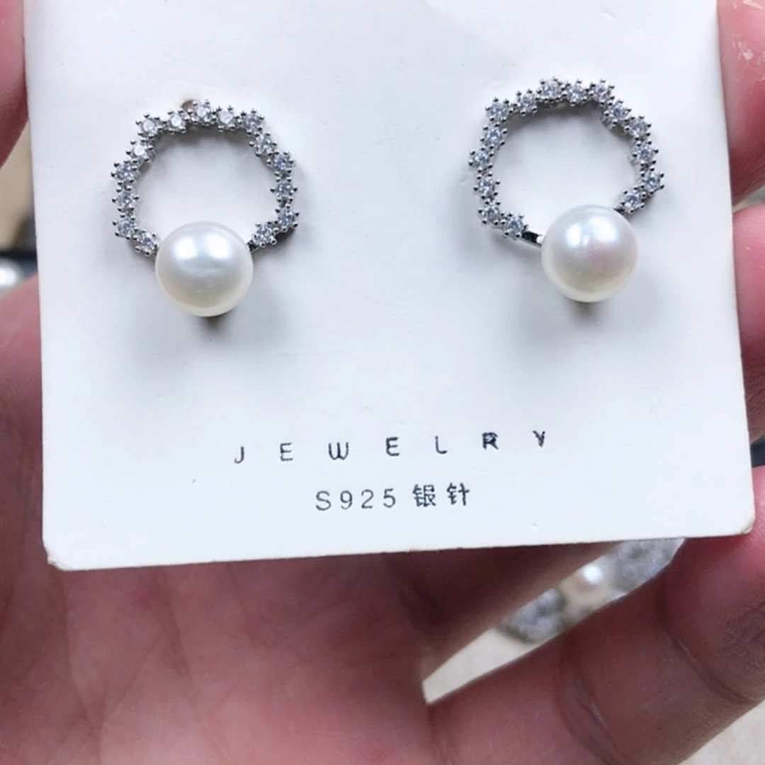 【闪购商品】淡水珍珠耳饰银S925镶嵌