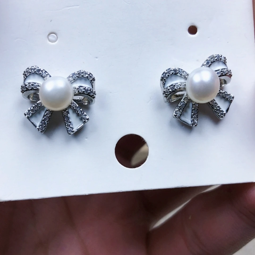【闪购商品】淡水珍珠耳饰银S925镶嵌