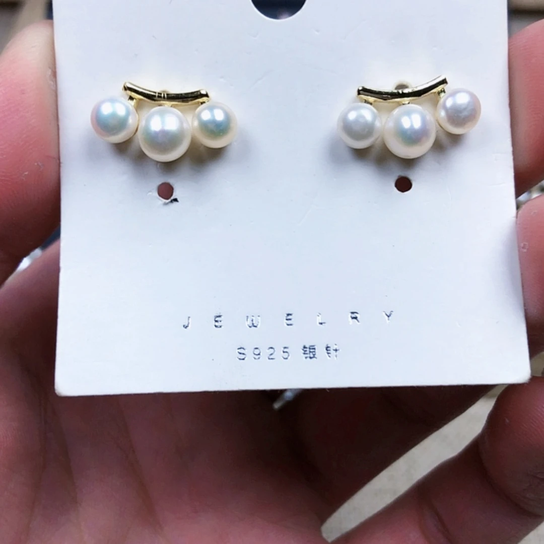 【闪购商品】淡水珍珠耳饰银S925镶嵌