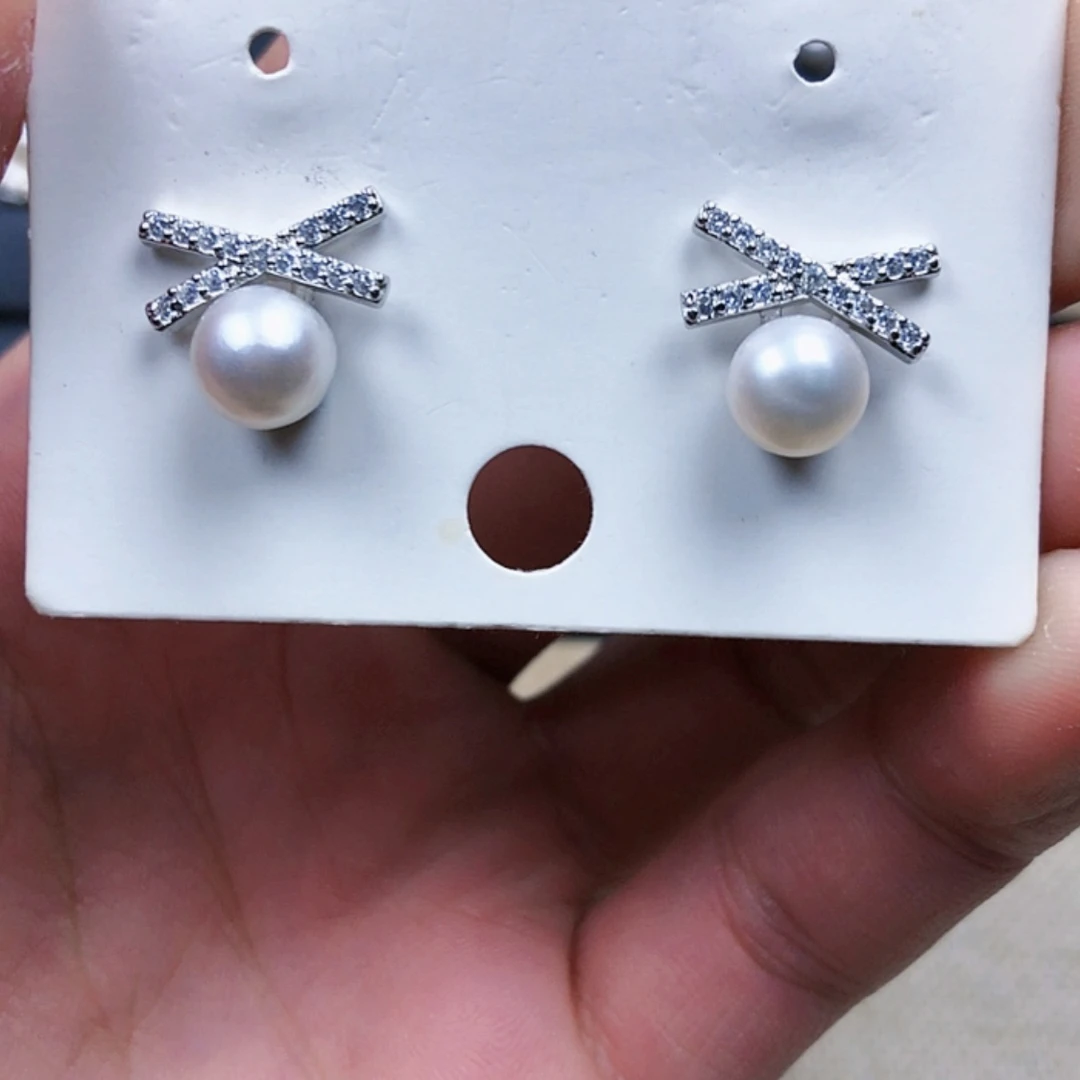 【闪购商品】淡水珍珠耳饰银S925镶嵌