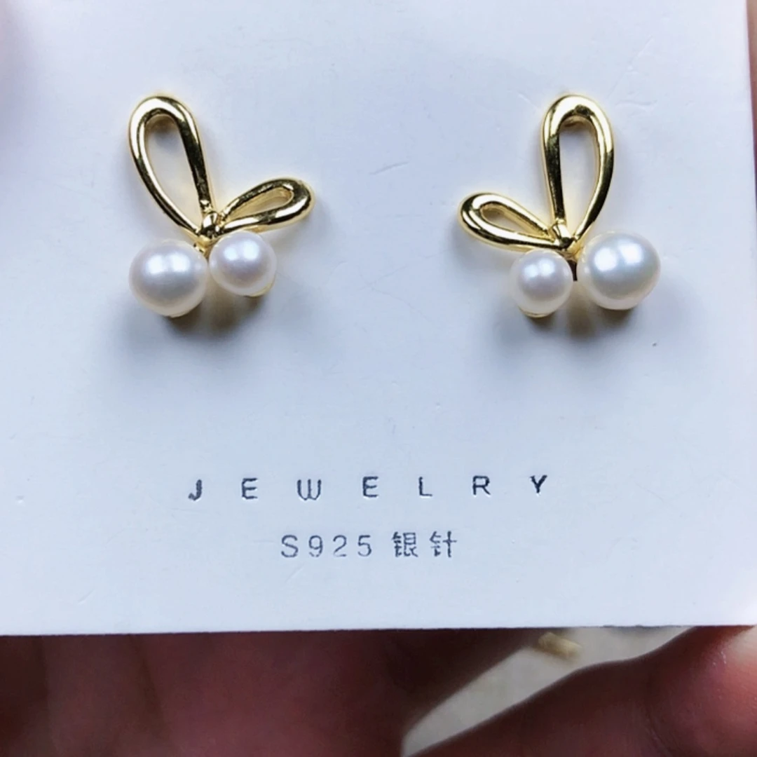 【闪购商品】淡水珍珠耳饰银S925镶嵌