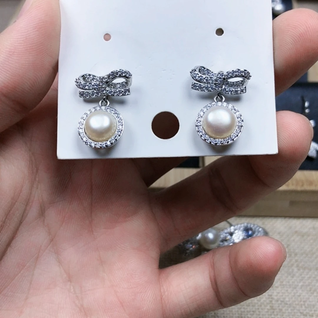 【闪购商品】淡水珍珠耳饰银S925镶嵌