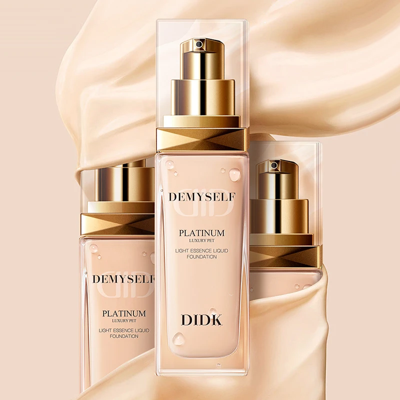 粉底液细腻服帖不脱妆珍珠提亮肤色不卡粉持妆薄防汗防水遮瑕持久