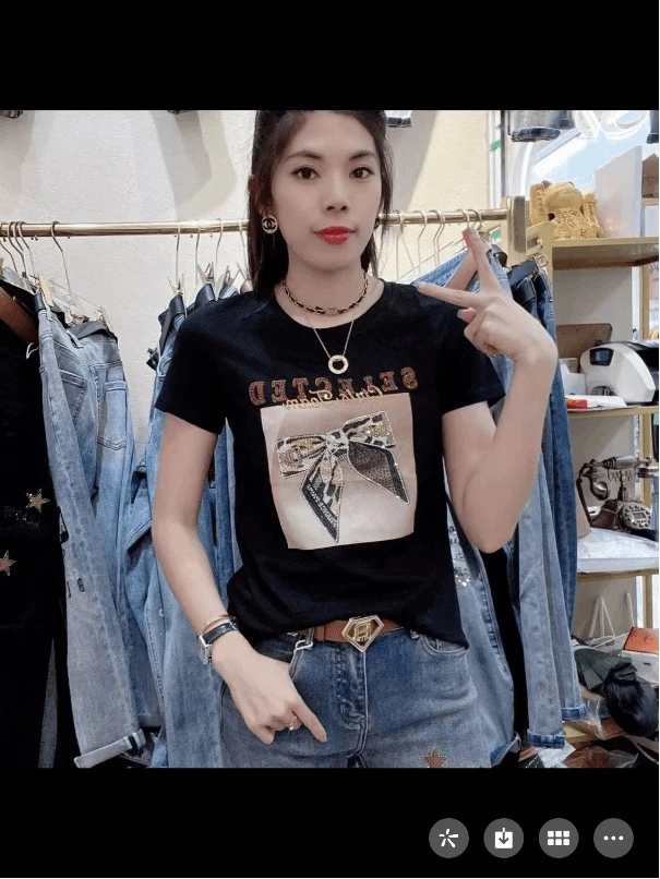 （月月家）新款夏季休闲百搭上衣5080