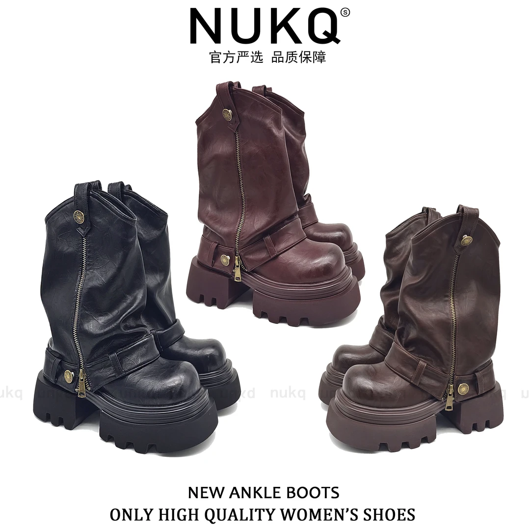 首尔小记【大悦严选】泰裤辣短靴 网红短靴厚底短靴时尚