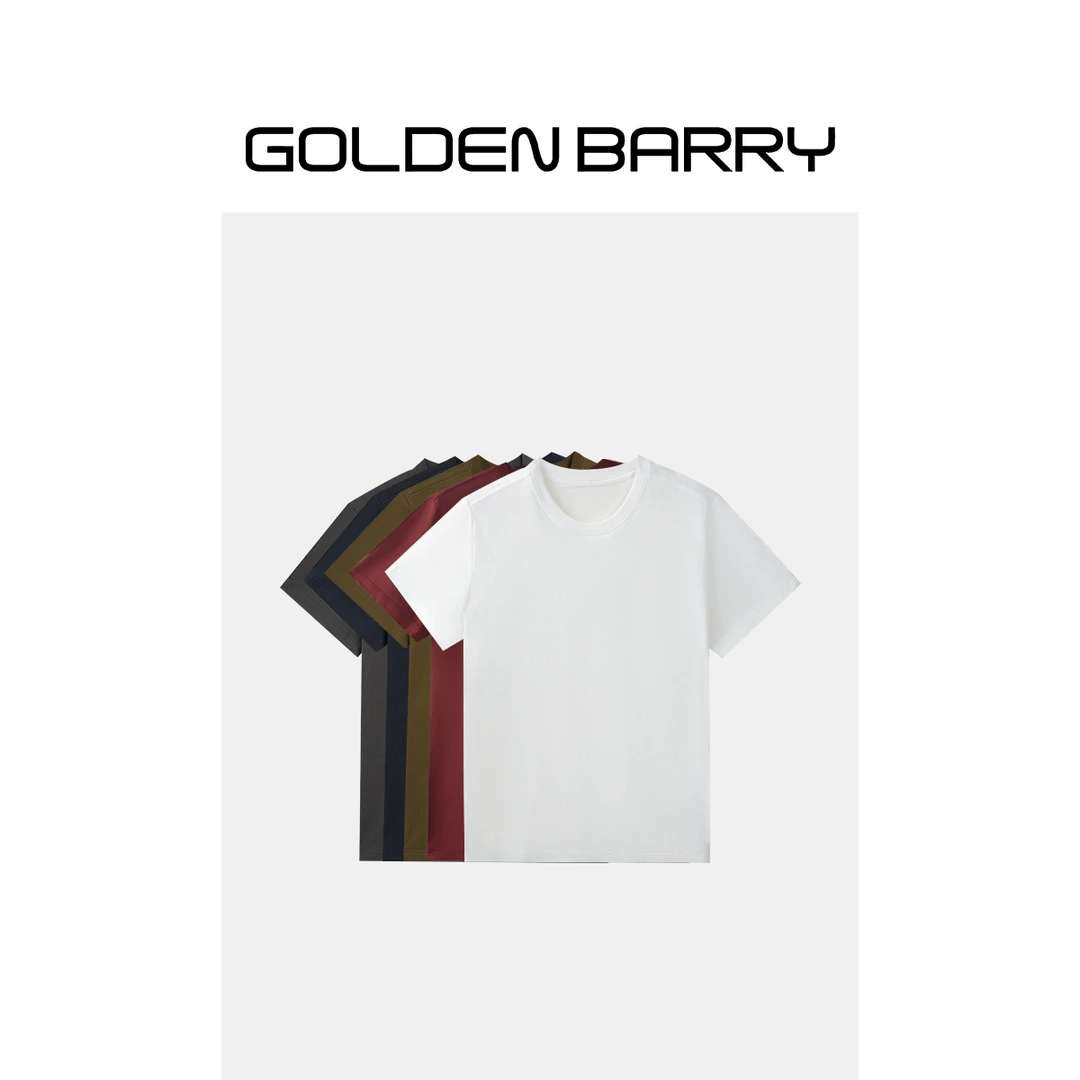 GOLDENBARRY|201958简约休闲时尚圆领百搭极简T恤