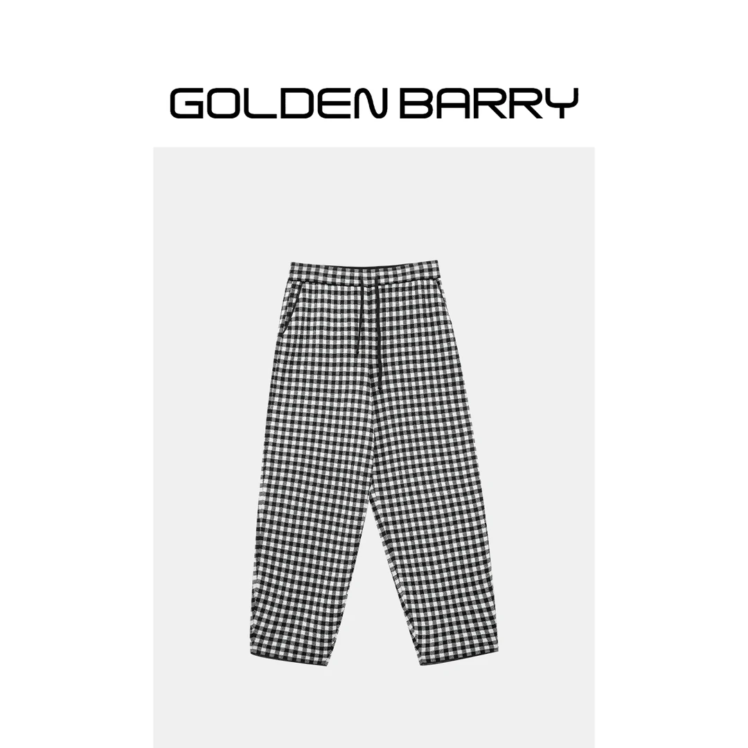 GOLDENBARRY|522008毛织格子裤