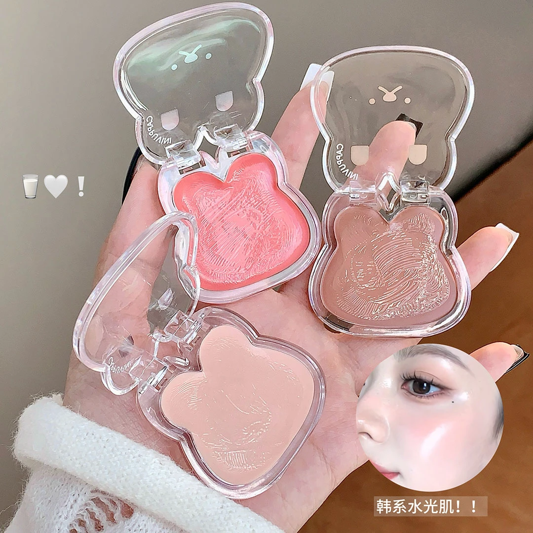 Cappuvini小兔子水光多用膏 韩系膨胀高光腮红少女显嫩持妆女胭脂