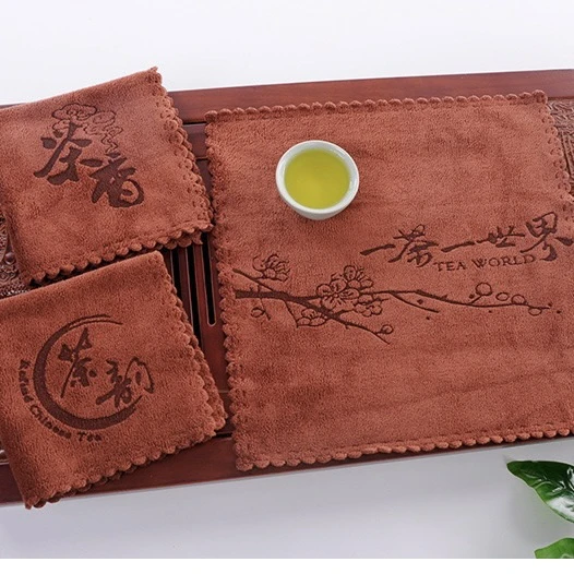 茶台茶布茶巾垫吸水干泡加厚茶桌布茶具方巾高档毛巾茶席抹布专用