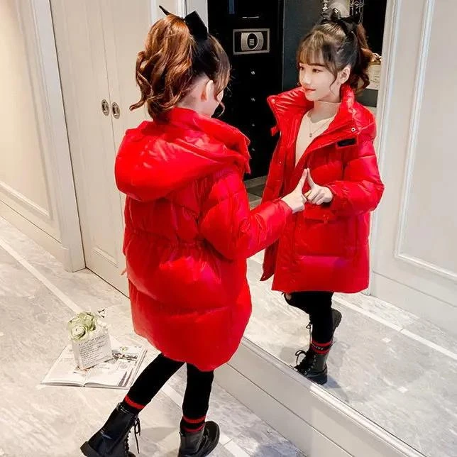 女童棉衣2023新款冬季童装外套棉服儿童中长款棉袄加厚女