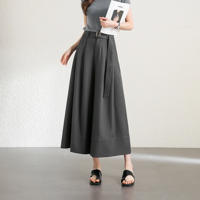 尚都比拉森女系女装七分裤裤子通勤女装阔腿裤6845X