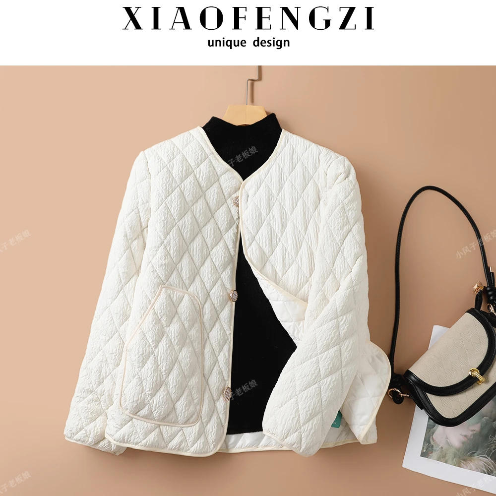 秋冬新款名媛风棉衣小香风外套女时尚百搭显瘦休闲棉服保暖韩版