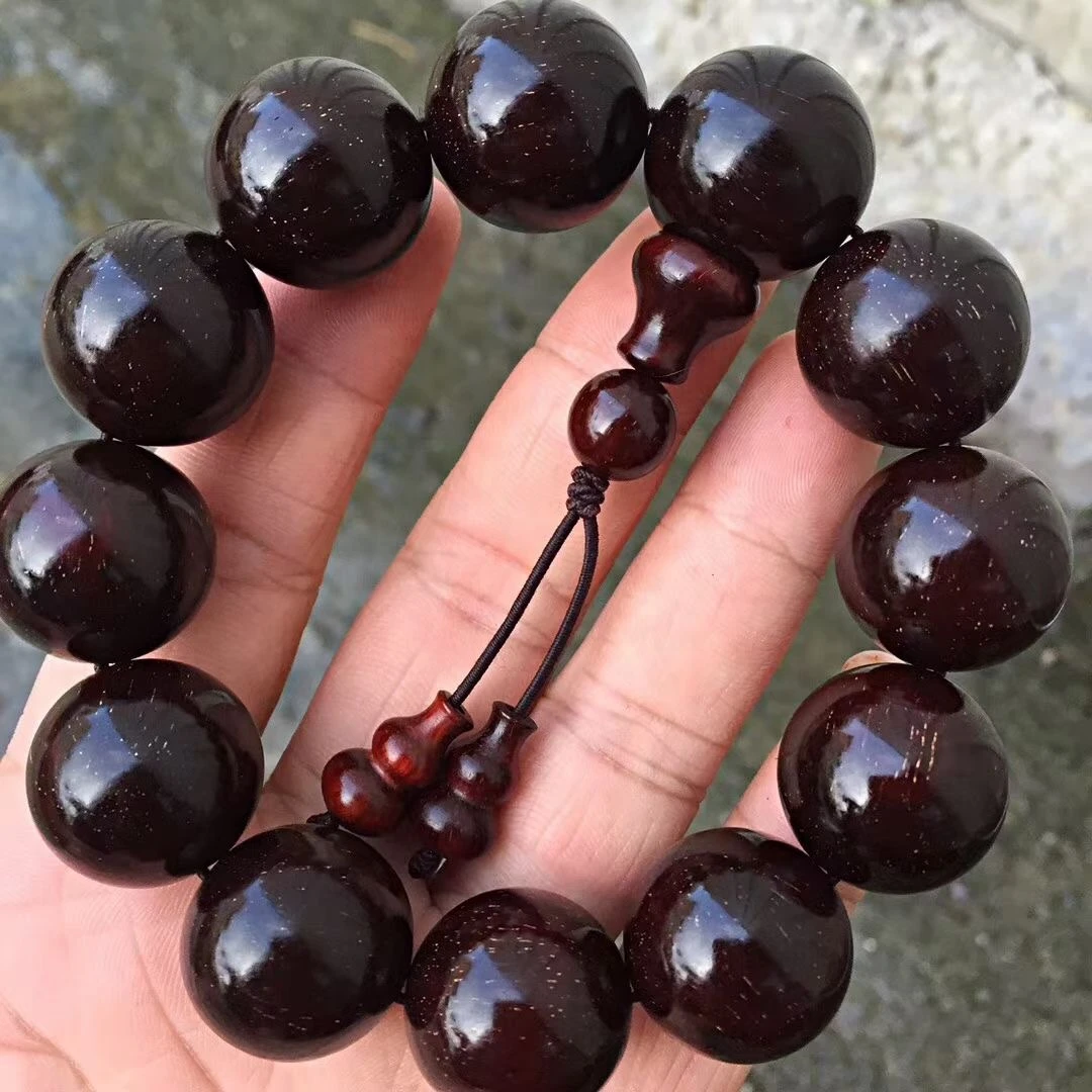 正宗印度小叶紫檀2.0老料单圈手串天然保真文玩好物