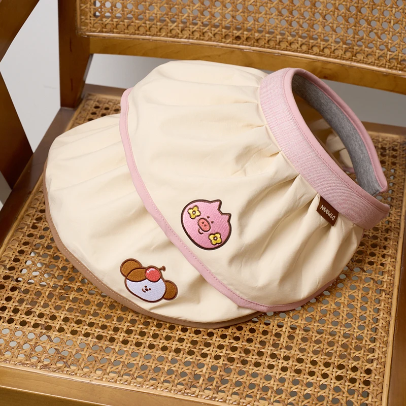 DTMOON可爱空顶防晒帽女夏季2024新遮阳防紫外线大帽檐贝壳帽户外