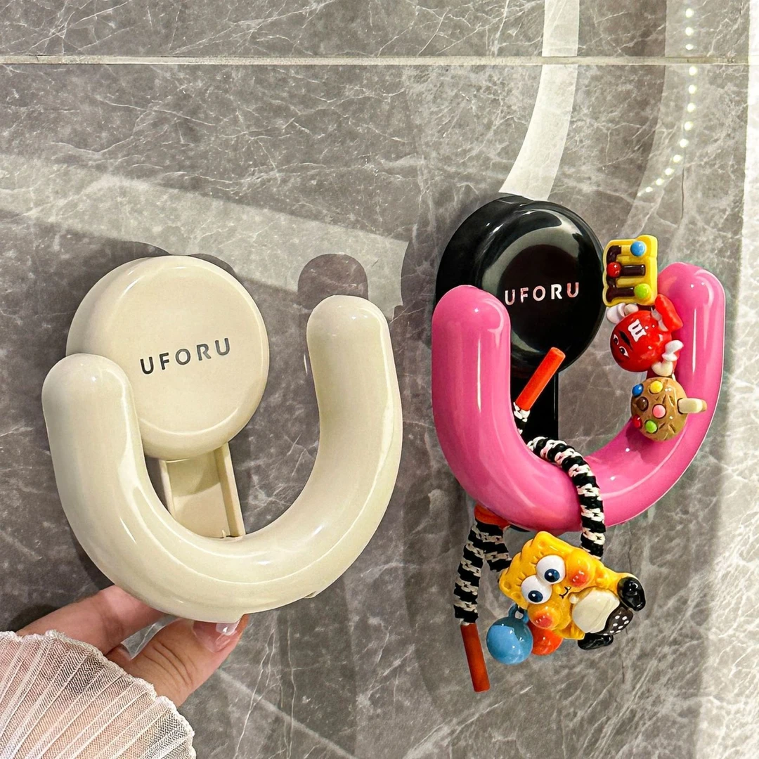 卫生间吸盘发圈发箍发绳收纳架壁挂墙上首饰发饰发夹皮筋头绳挂钩