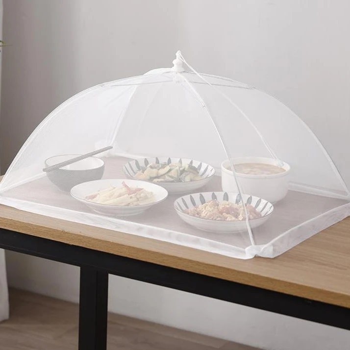 饭桌盖菜罩家用折叠餐桌罩新款防尘防蝇饭菜罩剩菜食物网罩子菜盖