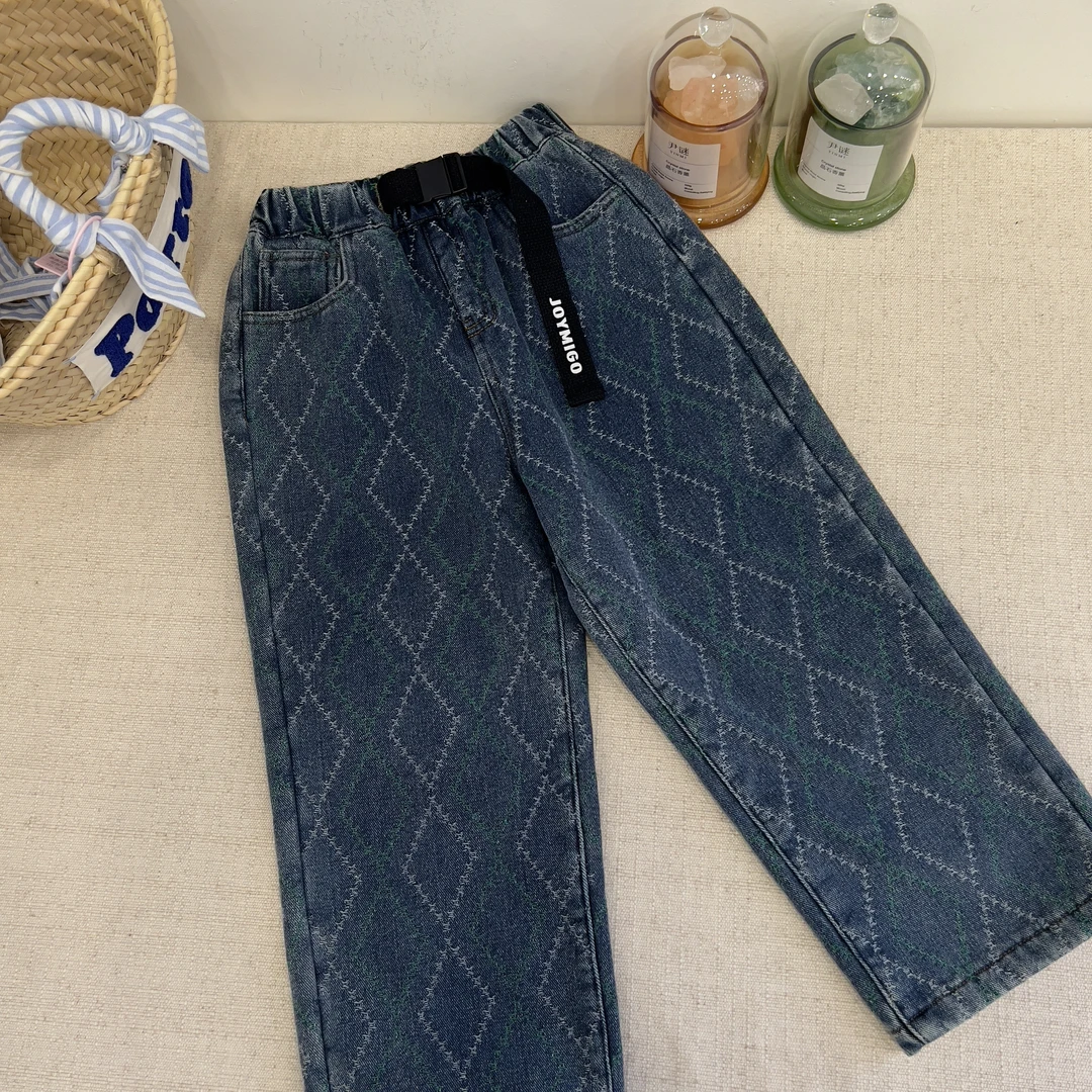 24E003855儿童加厚牛仔长裤