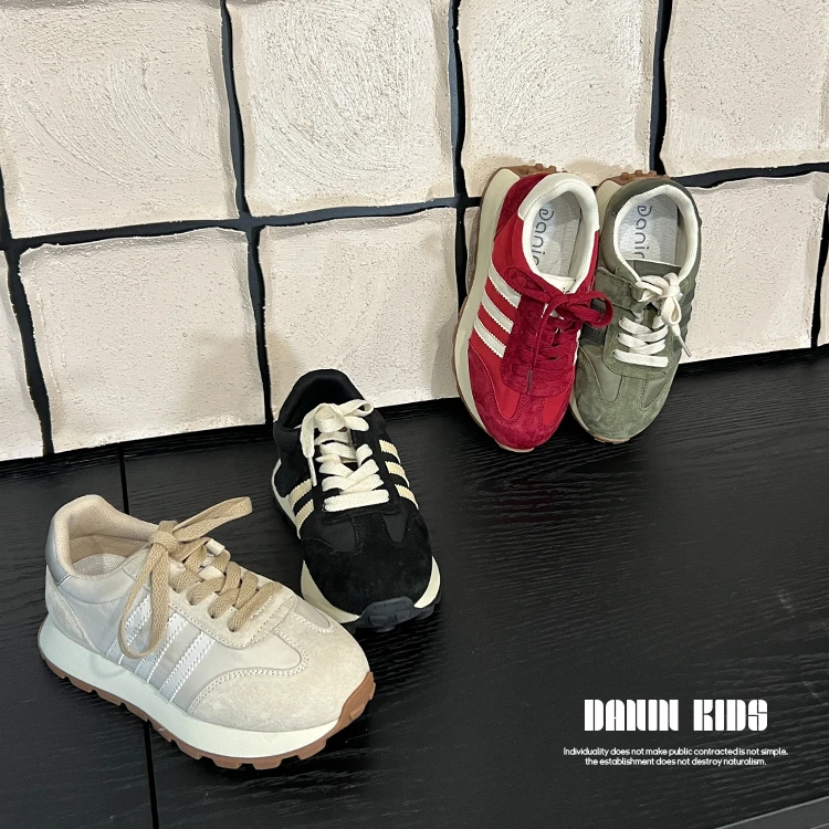 【嗒囜】品质男士时尚厚底阿甘鞋中大童翻毛百搭复古潮鞋运动休闲鞋