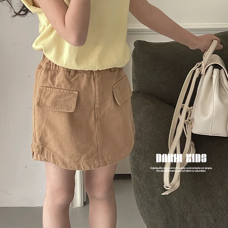 【嗒囜】242501 女童韩版洋气百搭半身裙儿童时尚松紧腰A字短裙