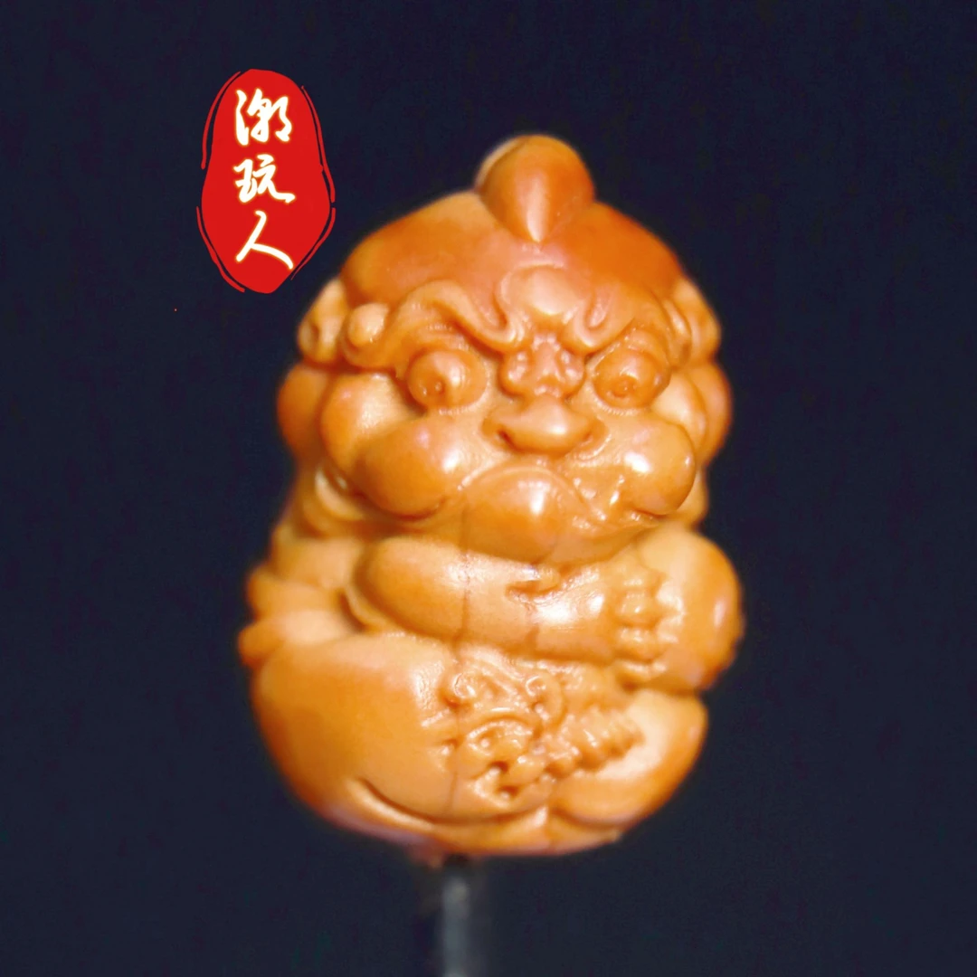 B015 抱球貔貅橄榄核单粒