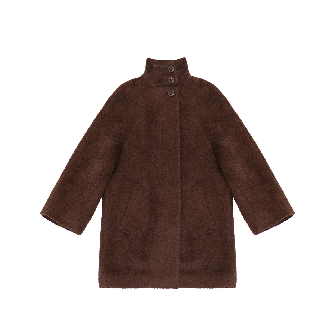 AM WEEKEND秋冬女轻奢毛呢宽松大衣外套DE8300071