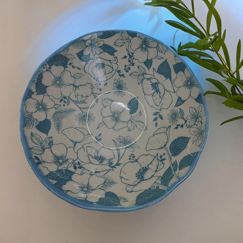 608微瑕品8寸异形小花深盘