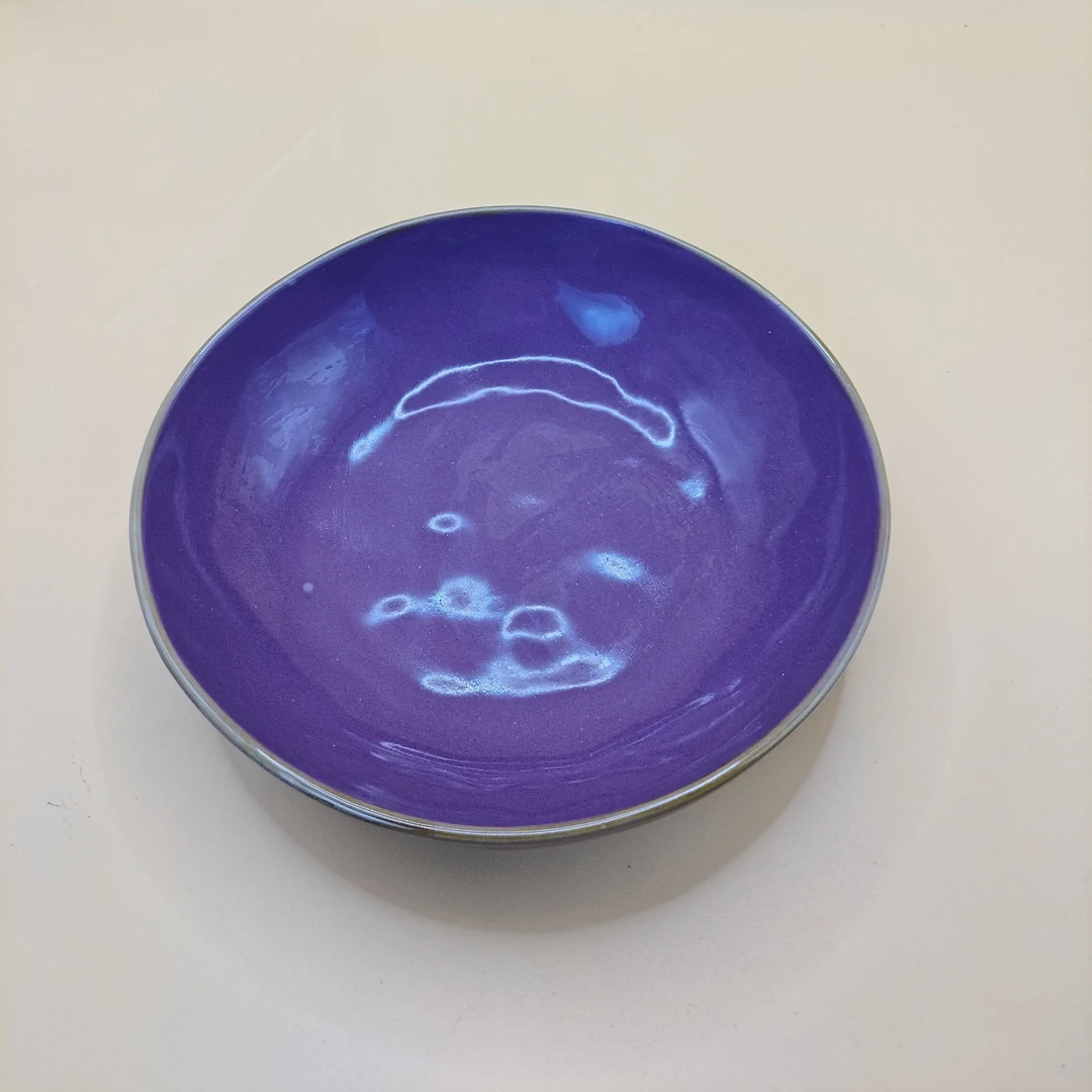 659微瑕品8寸紫色菜碗