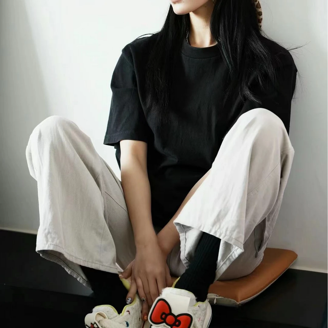 贴号 孤品 春秋冬潮牌宽松百搭T恤卫衣外套