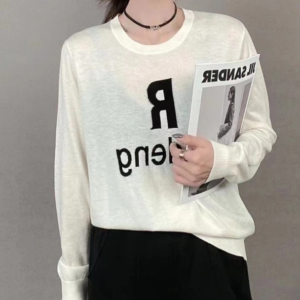 【海涛大叔】ZJ0812 R字母圆领毛衣