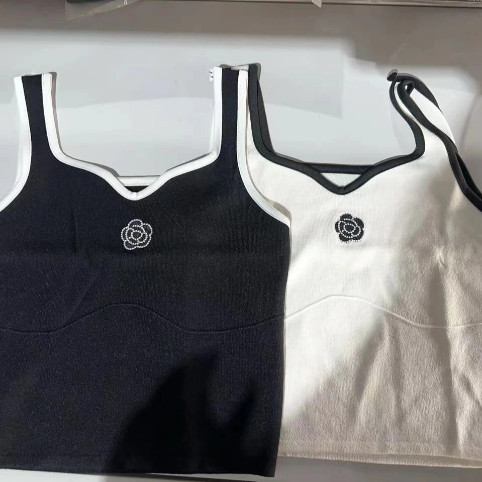 【海涛大叔】ZJL020 小花花撞色冰麻背心