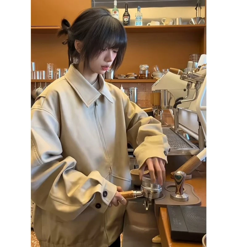 LIGGICC24fw复古立领夹克男女款春秋季美式cleanfit高级感外套潮