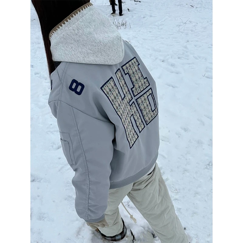 LIGGICC美式复古民族风刺绣外套男春秋痞帅夹棉编织棒球服情侣潮