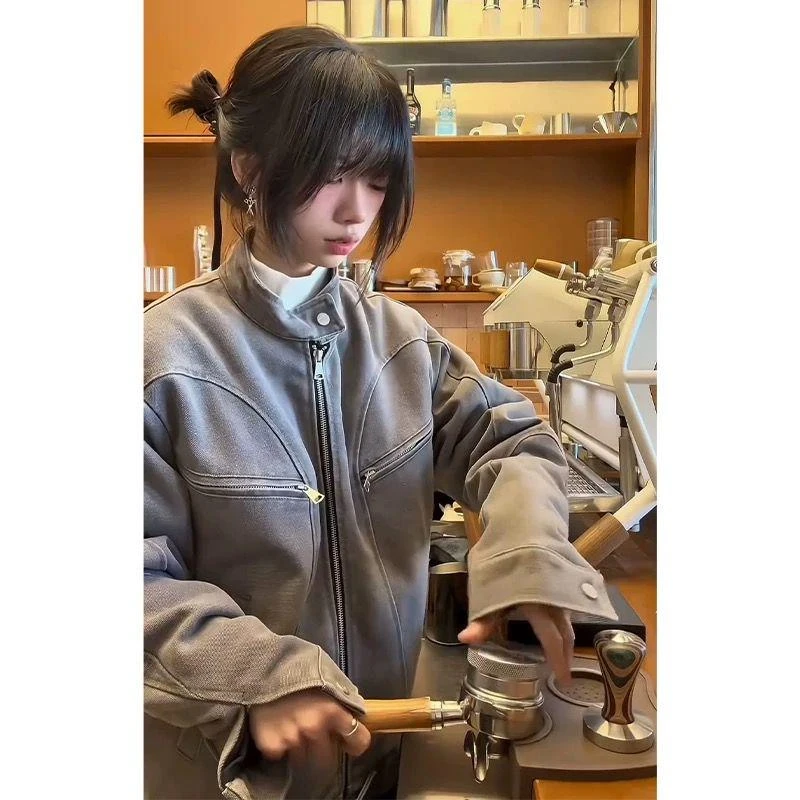 catsstac哈灵顿工装夹克男秋冬款美式cleanfit棒球服休闲短款外套