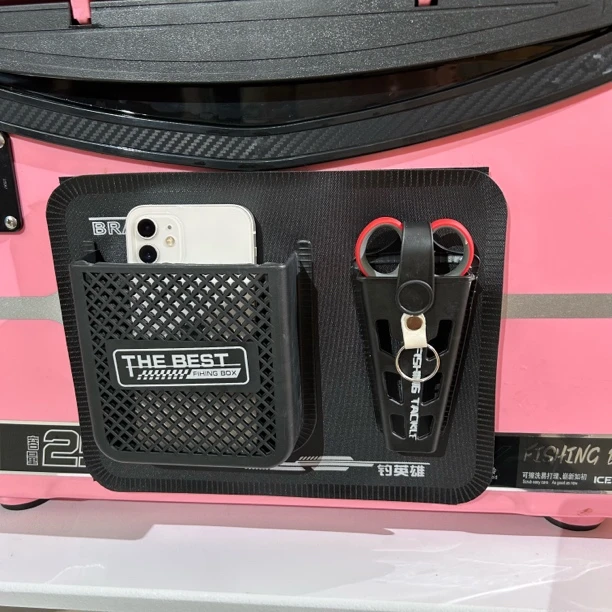 多功能钓箱侧挂包免打孔魔术贴钓鱼收纳袋