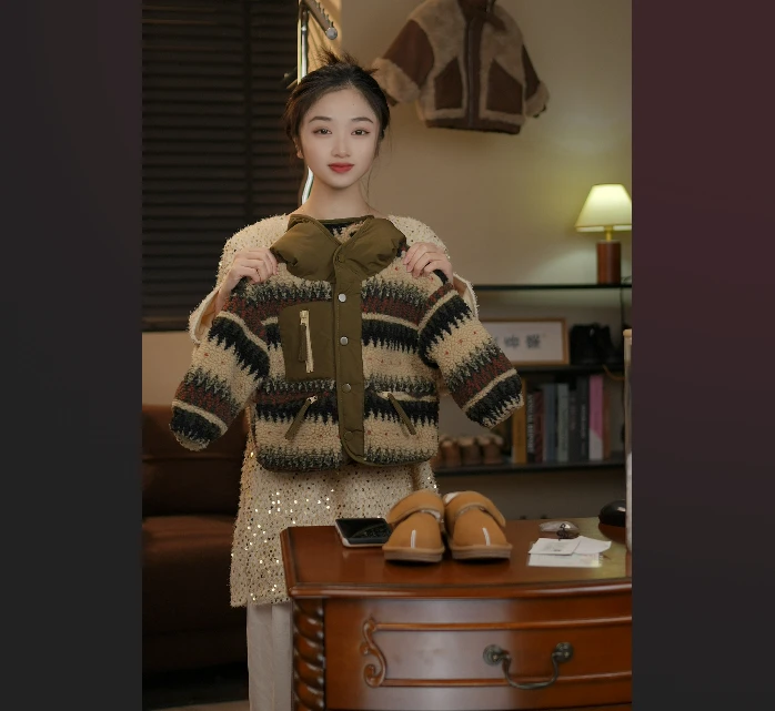 2023秋冬季儿童加绒加厚时尚潮流保暖外套 23161长袖冬款