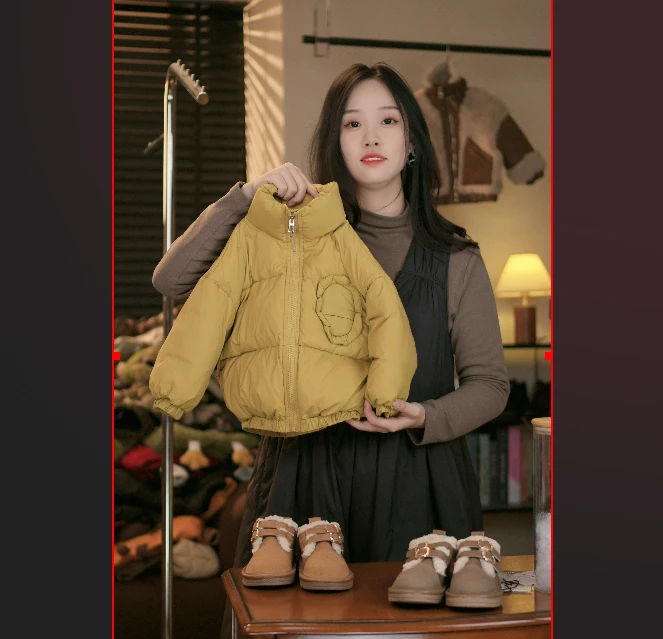 现货 冬季保暖韩版羽绒服加厚儿童洋气时尚连帽宽松小童186