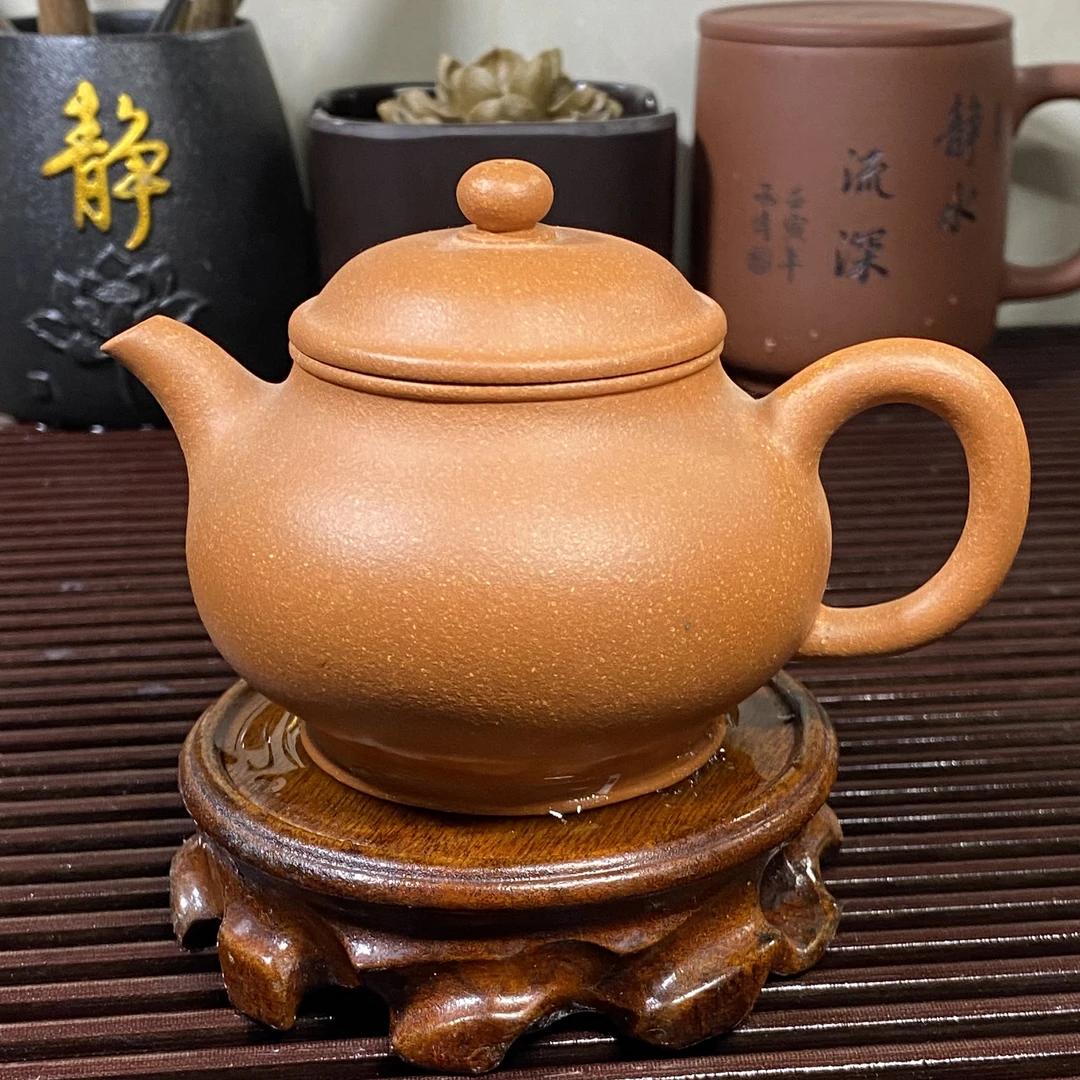 宜兴原矿紫砂 降坡潘壶180cc